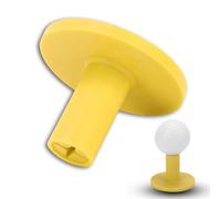 equlup Support de Tee de Golf en Caoutchouc, Tees de Golf Caoutchouc pour Tapis, Support de Tee de Balle D'entraînement, Support de Balle de Golf pour Tapis D'entraînement et de Practice (Jaune)