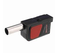 equlup Ventilateur de barbecue électrique portable, souffleur d'air alimenté par batterie en plastique, allumage rapide, démarreur de cheminée au charbon de bois, outil de soufflet