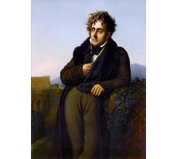 EQVRDCUW Peinture à L'huile Moderne Toile Mur Peinture sur Toile Art Portrait de François René Vicomte de Chateaubriand par Anne Louis Girodet De Roucy Trioson Poster Reproduction Toile 60x90cm