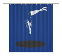EQWKZRPYM Bath CurtainRideau Douche Imperméable Opaque 64.17x70.87Inch（163x180cm） 12 Crochets Plastique + Oeillets Métal, Résistant Chaleur Fall Into The Stars