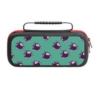 EQWKZRPYM Étui Rigide pour Nintendo Switch 2 Halloween-Cartoon-Little Devil-Love-Blue-Green-Repeatavec Poches AccessoiresOne Size