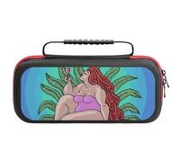 EQWKZRPYM Housse De Protection pour Nintendo Switch 2Fat Girl, Red Wine, Summer avec Rangement 20 JeuxOne Size