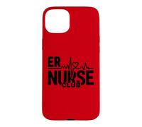 ER Nurse Club EKG Heartbeat Urgence Coque pour iPhone 15 Plus