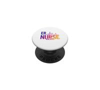 ER Nurse Club Heartbeat EKG Salle d'urgence RN PopSockets PopGrip Adhésif