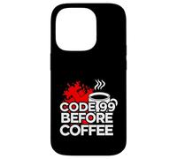 ER Nurse Code 99 Before Coffee Medical Humor Coque pour iPhone 14 Pro
