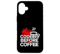 ER Nurse Code 99 Before Coffee Medical Humor Coque pour iPhone 16 Plus