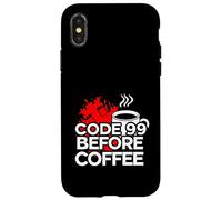 ER Nurse Code 99 Before Coffee Medical Humor Coque pour iPhone X/XS
