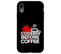 ER Nurse Code 99 Before Coffee Medical Humor Coque pour iPhone XR