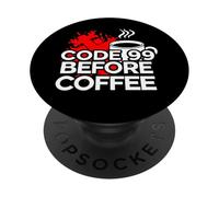 ER Nurse Code 99 Before Coffee Medical Humor PopSockets PopGrip Adhésif