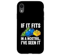 ER Nurse Humor If It Fits in A Nostril Coque pour iPhone XR
