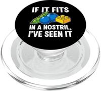 ER Nurse Humor If It Fits in A Nostril PopSockets PopGrip pour MagSafe