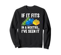 ER Nurse Humor If It Fits in A Nostril Sweatshirt