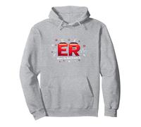 ER: Where The Real Drama is - Humour médical Sweat à Capuche, Unisexe pour Adultes, Gris Chiné, L