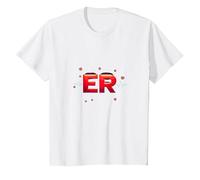 ER: Where The Real Drama is - Humour médical T-Shirt, Enfant, Blanc, 3 Ans