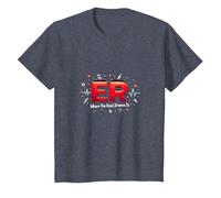 ER: Where The Real Drama is - Humour médical T-Shirt, Enfant, Bleu Chiné, 3 Ans