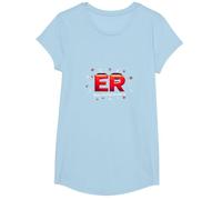 ER: Where The Real Drama is - Humour médical T-Shirt, Fille, Bleu Céleste, M