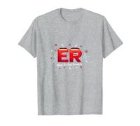 ER: Where The Real Drama is - Humour médical T-Shirt, Homme, Gris Chiné, 4XL