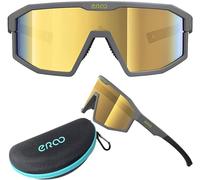 ER00 Petites lunettes de soleil de sport polarisées étroites en or 24 carats pour homme et femme, bouclier de baseball pour jeunes, ski Pit Vipers