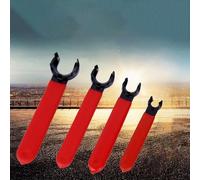 ER11 ER16 ER20 ER25 M Jeu de 4 clés plates pour machines-outils CNC avec poignée revêtue de plastique, acier 45#, noir et rouge