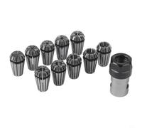 ER16 Lot de 10 pinces de serrage à ressort avec support de tige d'extension d'arbre de moteur de 8 mm pour fraiseuse CNC, tour, gravure et outils d'usinage à grande vitesse