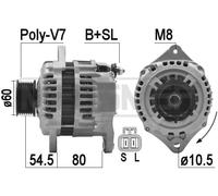 ERA 209473A Alternateur pour ISUZU