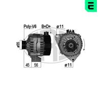 ERA Alternateur Générateur 90A 14V pour Mercedes-benz SLK 230 Compresseur 200 E