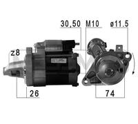 ERA Démarreur Starter 0,8 kW Pour Toyota Yaris 12 V 220723A