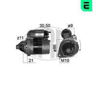 ERA Démarreur Starter 1kW 12V Pour Ford C-Max II Focus III Turnier 220839