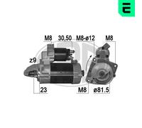 ERA Démarreur Starter 2,3 kW Pour Fiat Ducato Pritsche/Fahrgestell Bus 220033A