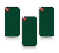 Era Inti Télécommande Universelle pour Portail 433,92 MHz - 2 canaux, Compatible avec ouvre-Portail et Garage, Facile à Programmer, Design Compact - 3 Stück Vert