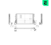 ERA Refroidisseur d’Air de Suralimentation LLK pour VW Golf V 1.4 TSI 1.9 TDI
