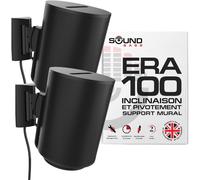 Era100 Lot De 2 Supports De Fixation Murale Inclinables Et Pivotants, Noir, Double (2 Pièces), Compatibles Avec Sonos Era 100, Installation Sans Effort, Kit De Montage Inclus, Double, Paire