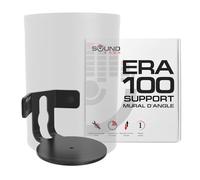 ERA100 Support Mural d'angle - Profil Bas, Noir, Simple (1 pièce), Complet avec Tout Le matériel de Montage Compatible avec Le Haut-Parleur Sonos Era 100