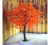 Érable à sucre artificiel, érable artificiel, érable rouge à l'extérieur, décoration d'automne, érable japonais rouge nain, arbre artificiel 1 x 0,6 m