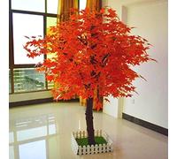 Érable à sucre artificiel, érable artificiel, érable rouge à l'extérieur, décoration d'automne, érable japonais rouge nain, arbre artificiel 1,5 x 1 m