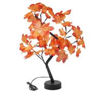 Érable lumineux de 45,7 cm avec interrupteur tactile USB 24 LED IP43 étanche 10 lm branche pliable Décorations d'automne pour la maison Arbre lumineux