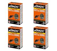 ERADIC Pâtes Fluorescentes - Anti Rats & Souris - Efficacité Maximale - Lieux Secs & Humides - 4x10 Sachets - Prêt Ã l'emploi