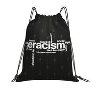 Éradication Du Racisme Homme Femme Gym Sack Grand Sac À Dos À Cordon Léger Sacs De Gym Pour Voyage Gymnastique Natation