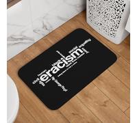 Éradication du Racisme Paillasson Intérieur Absorbant Tapis De Bain Antidérapant Tapis De Douche pour Salon Baignoire Chambre 40X60Cm