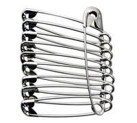 eRadius Épingles à nourrice de sureté extra large en argent, lot de 10 pièces