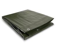 EraGreen Bâche de protection 4 m x 6 m - 210 g/m² - Vert olive - Revêtement en polyéthylène - Imperméable, résistant aux UV et à la déchirure - Avec œillets solides - Bâche de protection durable pour