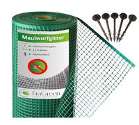 EraGreen® Grille anti-taupe de 10 m x 1,2 m de large avec 10 piquets d'ancrage inclus - Protection contre les taupes pour gazon en rouleau et pelouses - Protection contre les taupes - Répulsif pour