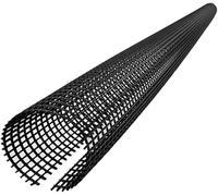 EraGreen Grille de protection anti-feuilles de 2 m de long pour gouttières de 100 à 125 mm - Protection de gouttière résistante aux UV - Noir - Grille de gouttière en plastique - Stop feuilles