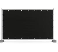 EraGreen Lot de 10 bâches de clôture de chantier, 176 x 341 cm, noir, brise-vue et bâche pour clôture de chantier, imperméable, indéchirable et durable, en tissu polyéthylène de 140 g/m², avec œillets