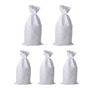 EraGreen Lot de 5 sacs en tissu PP - 60 cm x 105 cm - Blanc - Très résistant à la déchirure - Sac de transport - Sac à céréales - Sac à gravats - Inondations