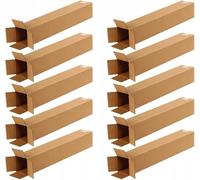 EraGreen Lot de 50 Tubes d'Expédition Carrés Supérieurs - 100 x 100 x 1200 mm - Carton DHL, DPD, GLS - Pliable à 1 Cannelure - FEFCO201 B-Welle