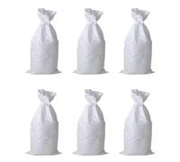 EraGreen Sac en tissu PP - Lot de 10 - 60 cm x 105 cm - Blanc - Très résistant - Sac de transport - Sac de céréales - Sac de sable - Sac anti-inondation - Sac pour déchets de construction