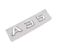 ERAKAFZTTK ABS Chrome adapté for Mercedes A 35 45 AMG W177 W176 A35 A45 A45S Turbo 4MATIC Lettres de Coffre de Voiture emblème Badge Logo Autocollants Accessoires(Chrome A35)