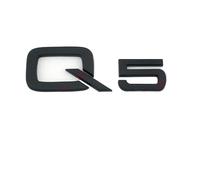 ERAKAFZTTK Autocollant Brillant Brillant Noir « Q 5 » ABS for Coffre Arrière, Lettres, Mots, Badge, Emblème, Autocollant, Adapté for Audi Q5