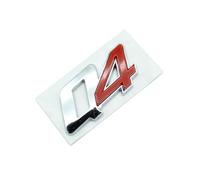 ERAKAFZTTK Autocollant de Voiture Fit for Logo Lettre Q4, adapté Fit for Maserati V6 V8 Q4, Accessoires de Modification Fit for Quatre Roues motrices(Silver)